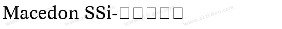 Macedon SSi字体转换